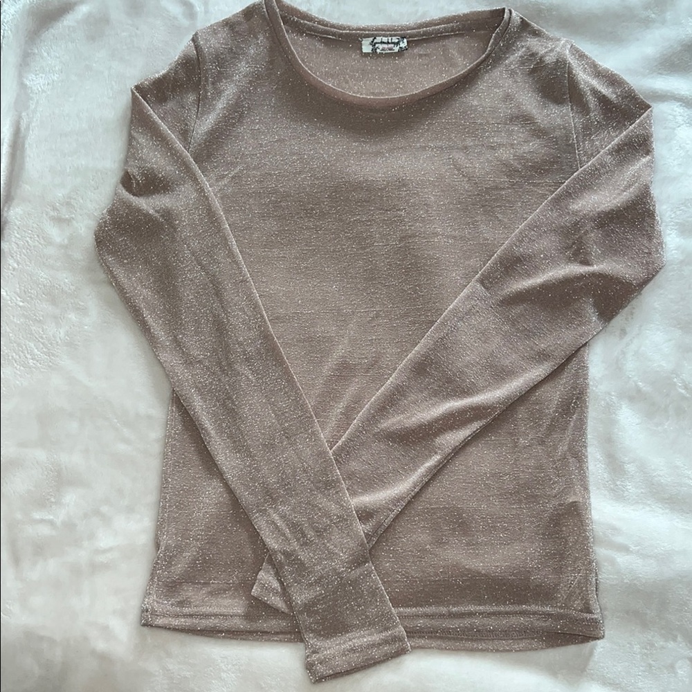 NWOT Free People Intimately Rose Pink Shimmer Top